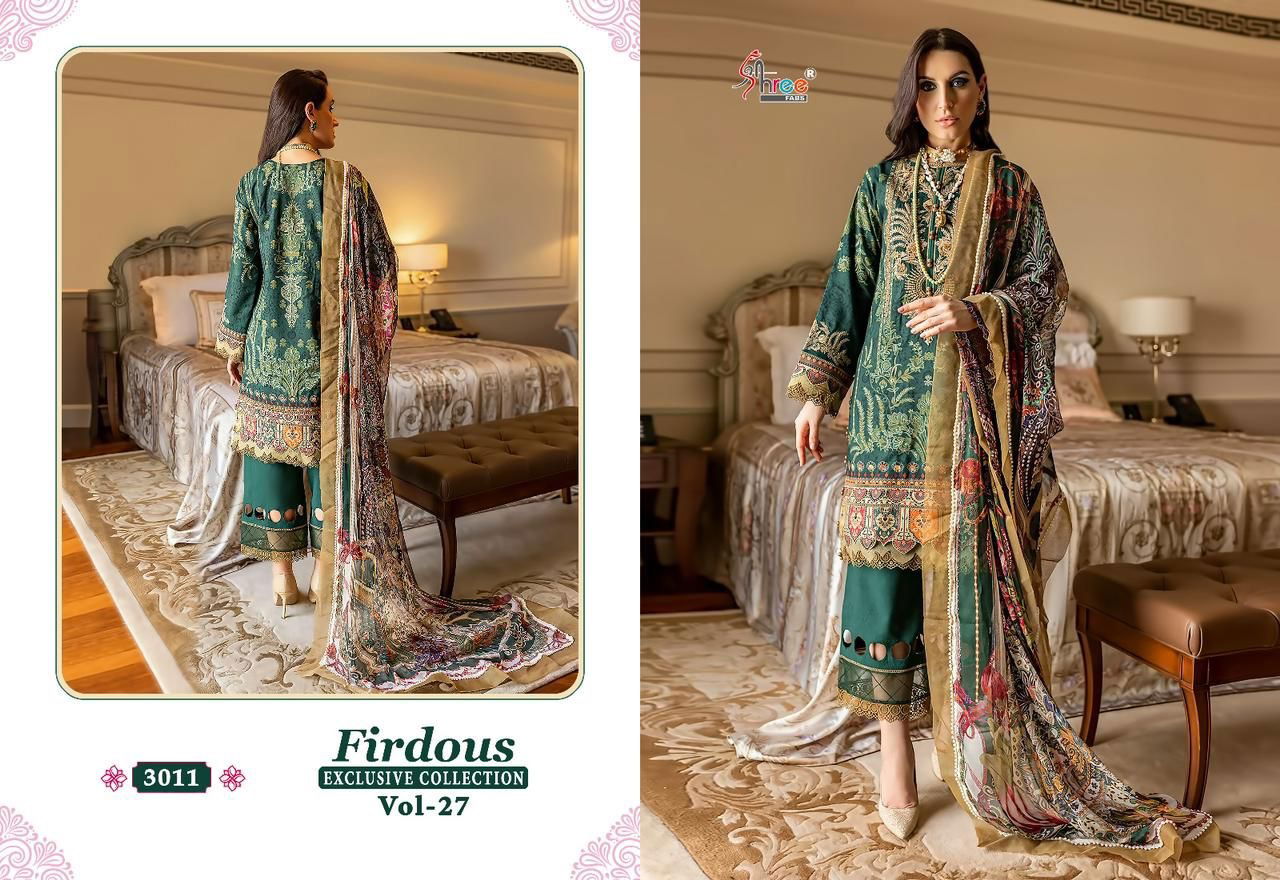 Firdous Exclusive Collection Vol 27 By Shree Pakistani Suits Catalog